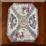 P08. Rose medallion square plate 8” - $16 